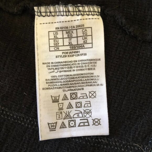 Guess Dark Grey Casual Long Sleeve Top Size XL - Picture 6 of 11